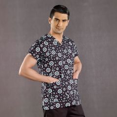 Nazar Boncuğu Desenli Greys Takım (%100 Cotton Likra Kumaş)