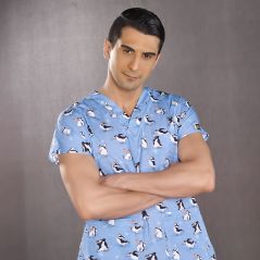 Neşeli Ayaklar Desenli Greys Takım (%100 Cotton Likra Kumaş)
