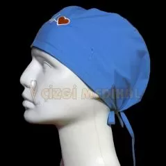 Embroidered Classic Caps- Parliament Blue with Heart Rhythm