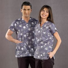 Bear Desenli Greys Takım (%100 Cotton Likra Kumaş)