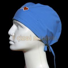 Embroidered Classic Caps- Parliament Blue with Heart Rhythm