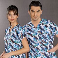 Tüy Desenli Greys Takım (%100 Cotton Likra Kumaş)