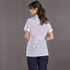 Women's Judge Collar Short Sleeve Short Apron (Alpaca Fabric)