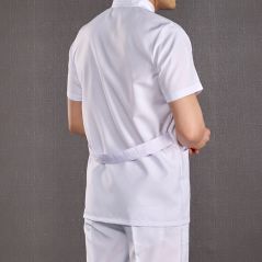Men's Classic Collar Short Sleeve Short Apron (Alpaca Fabric)