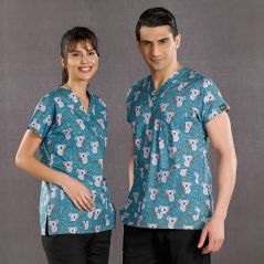 Koala Desenli Greys Takım (%100 Cotton Likra Kumaş)