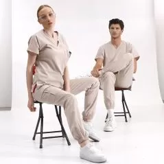 Krem Jogger Lüks Likralı Greys Takım