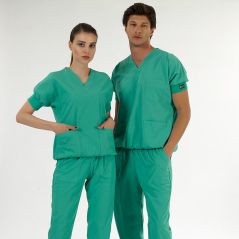 Ameliyathane Yeşili Greys Plus+ Ribanalı Terikoton Takım