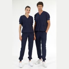 Lacivert Likralı Ribanalı Greys Takım