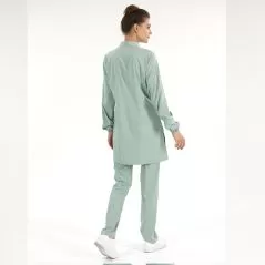 Mint Green Lux Lycra Judge Collor Hıjab Suit