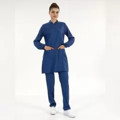 Petrol Blue Lux Lycra Judge Collar Hijab Suit