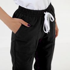 Black Lux Lycra Single Bottom Trousers