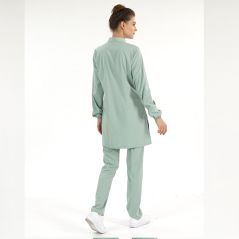 Mint Green Lux Lycra Judge Collor Hıjab Suit