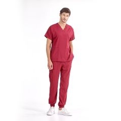 Burgundy Jogger Lux Lycra Greys Suit