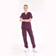 Plum Jogger Lux Lycra Greys Suit