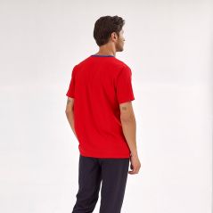 Red Silva Lux Lycra Single Top