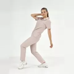 Krem Polo Lüks Likra Takım