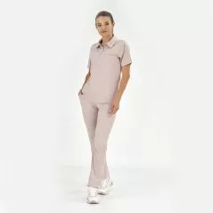 Krem Polo Lüks Likra Takım