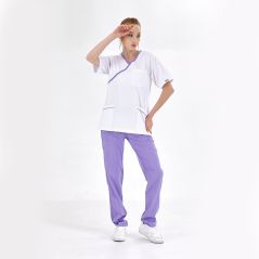 Lilac Double Breasted Collar Suit (Lux Lycra Fabric)