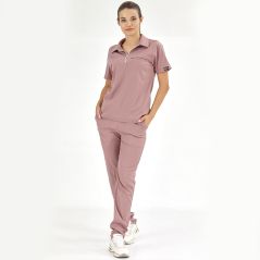 Dried Rose Polo Lux Lycra Suit