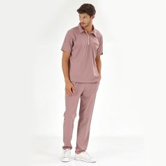 Dried Rose Polo Lux Lycra Suit