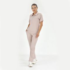 Cream Polo Lux Lycra Suit