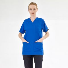 Sax Blue Silva Lux Lycra Single Top