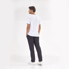 Top White Pants Navy Blue Silva Lux Lycra Suit