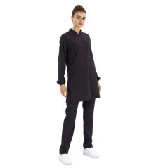 Black Lux Lycra Judge Collor Hıjab Suit