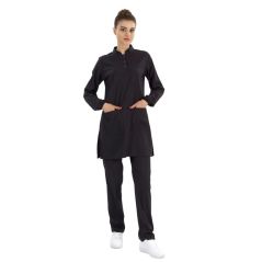 Black Lux Lycra Judge Collor Hıjab Suit