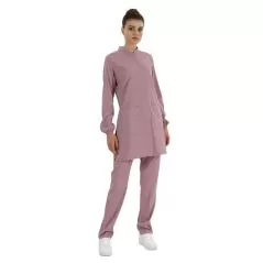 Dried Rose Lux Lycra Judge Collar Hijab Suit