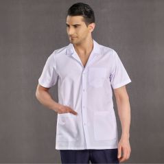 Men's Classic Collar Short Sleeve Short Apron (Alpaca Fabric)