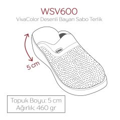 VivaColor Patterned Women's Sabo Slippers