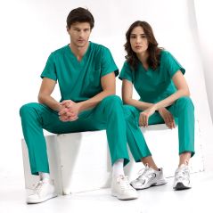 Surgery Green Lux Lycra Greys Suit