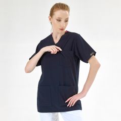 Navy Blue Silva Lux Lycra Single Top