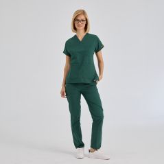 Hunter Green Dr Greys Tericoton Suit (Thin Fabric)