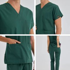 Hunter Green Dr Greys Tericoton Suit (Thin Fabric)