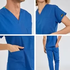Sax Blue Dr Greys Tericoton Suit (Thin Fabric)