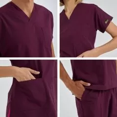 Plum Dr Greys Tericoton Suit (Thin Fabric)