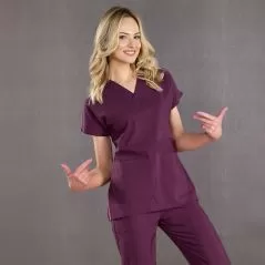 Plum Dr Greys Tericoton Suit (Thin Fabric)
