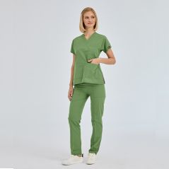 Pistachio Green Dr Greys Tericoton Suit (Thin Fabric)