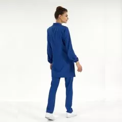 Sax Blue Lux Lycra Judge Collor Hijab Suit