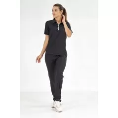 Siyah Polo Lüks Likra Takım