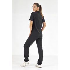 Black Polo Lux Lycra Suit