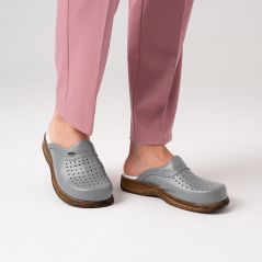 Men's Leather Gold Sabo Slippers