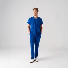 Sax Blue Dr. Greys Best Lycra Scrubs Set