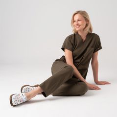 Çiçekli VivaColor Desenli Bayan Sabo Terlik