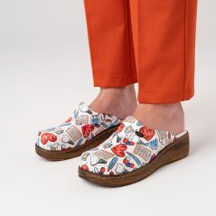 VivaColor Patterned Women's Sabo Slippers