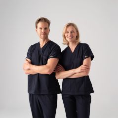 Navy Blue Dr. Greys Best Lycra Scrubs Set
