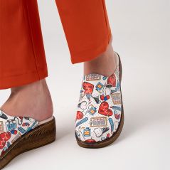 VivaColor Patterned Women's Sabo Slippers