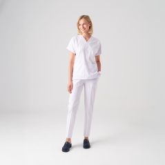 White Dr. Greys Best Lycra Scrubs Set